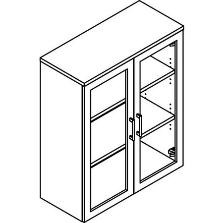 Groupe Lacasse Bookcase Hutch, Translucent Door, 36inWx16inDx44inH, Sahara LASM1SB364416TR